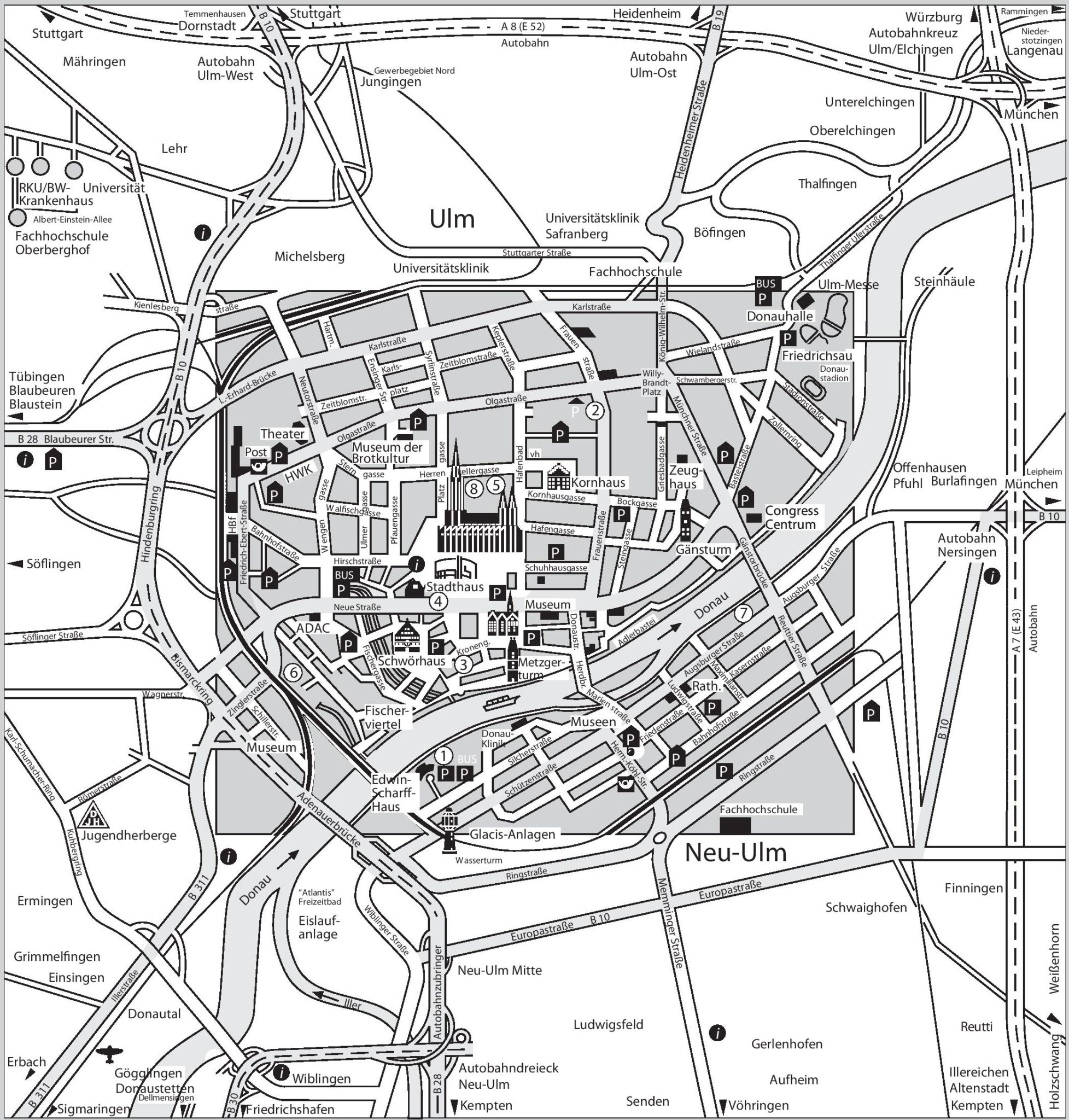 Stadtplan Ulm [PDF] - Die besten Sehenswürdigkeiten